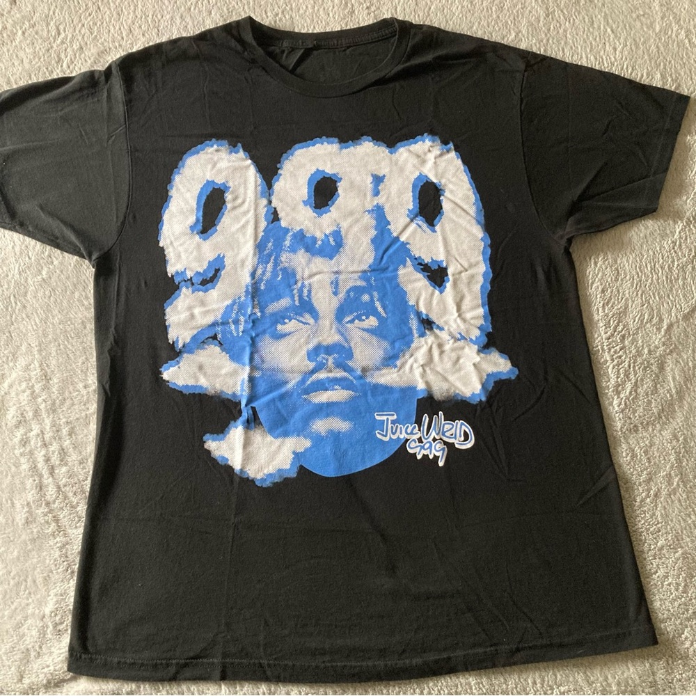 Rapper Juice WRLD 999 Men’s Large head in the clouds T-shirt